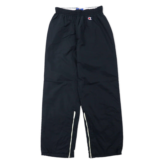 Champion USA製 80年代 ナイロン トラックパンツ L ブラック TALONジップ