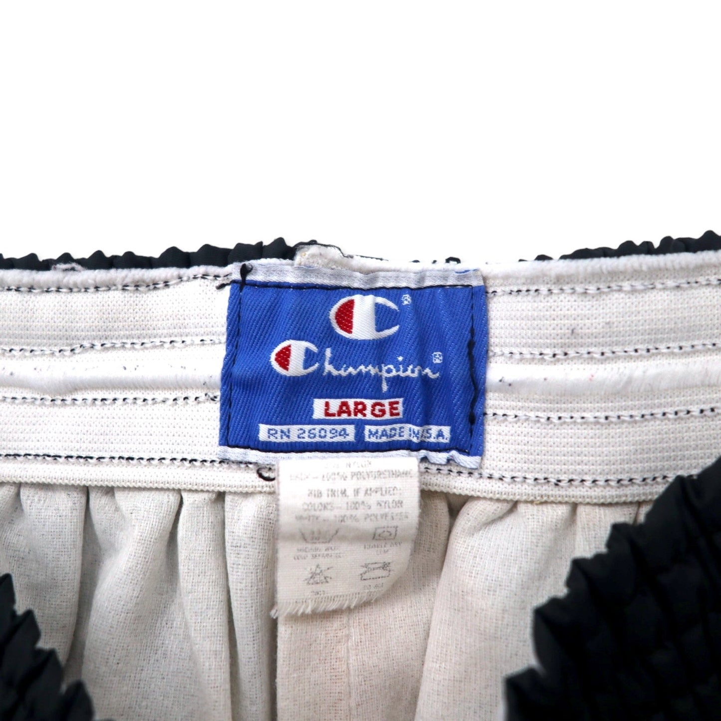 Champion USA製 80年代 ナイロン トラックパンツ L ブラック TALONジップ