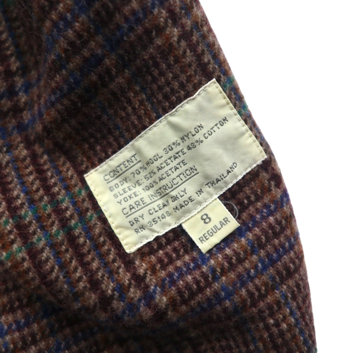 90s Vintage Trench Double-Breasted Coat Misty Harbor トレンチコート M ブラック コットン チェックライナー着脱式 ベルト付き