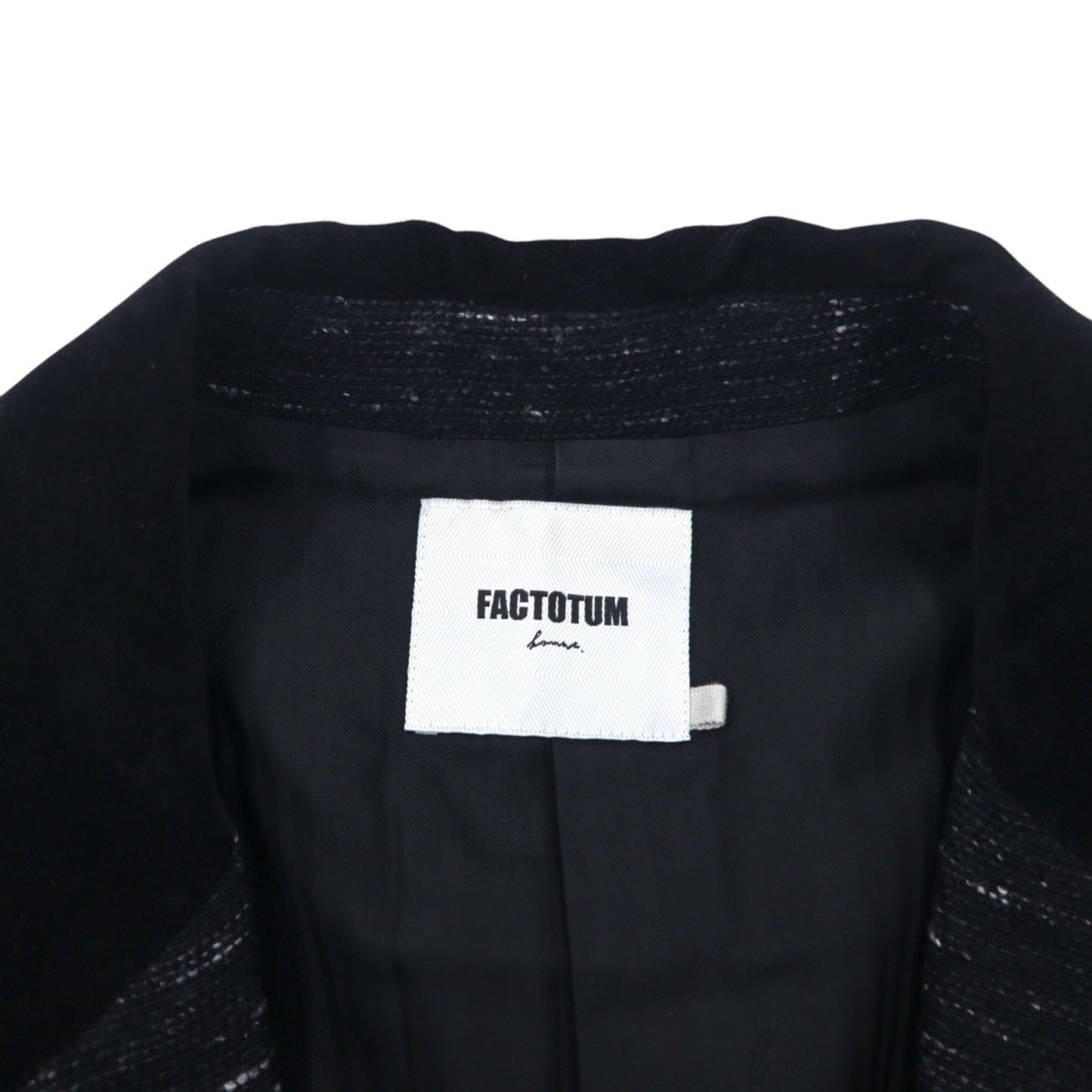 FACTOTUM ネップ 羽織 ジャケット M ブラック ウール 01010130 日本製