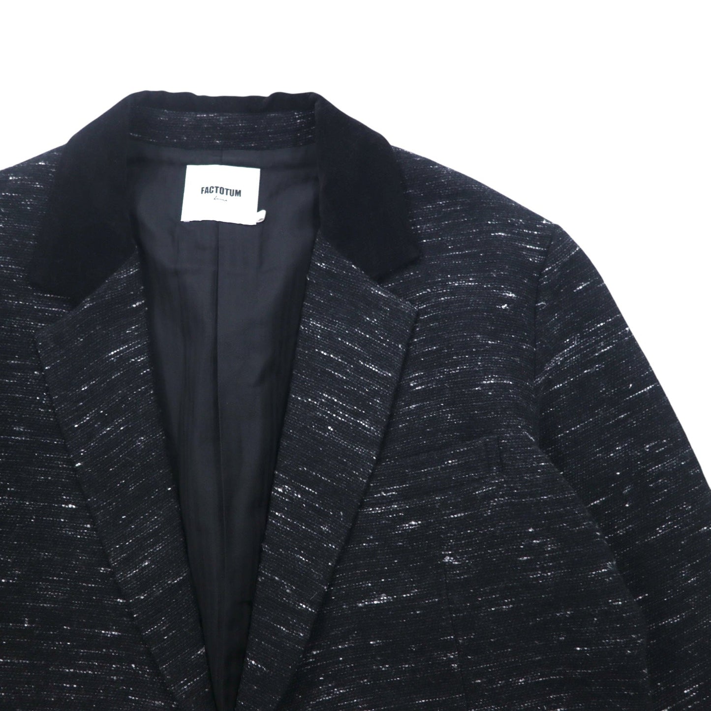 FACTOTUM ネップ 羽織 ジャケット M ブラック ウール 01010130 日本製