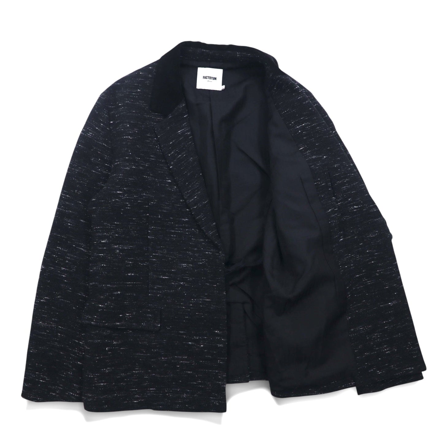 FACTOTUM ネップ 羽織 ジャケット M ブラック ウール 01010130 日本製