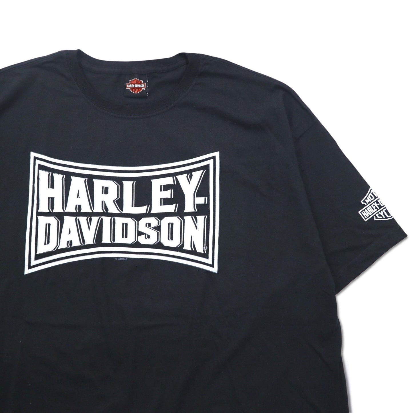 HARLEY DAVIDSON 両面プリント Tシャツ XXL ブラック コットン TOKYO JAPAN