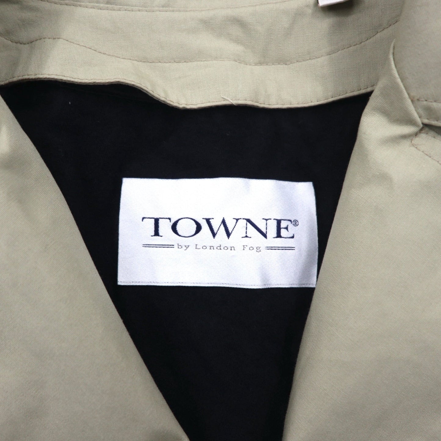 TOWNE by London Fog 90年代 フード着脱式 トレンチコート M ベージュ コットン ライナー着脱式