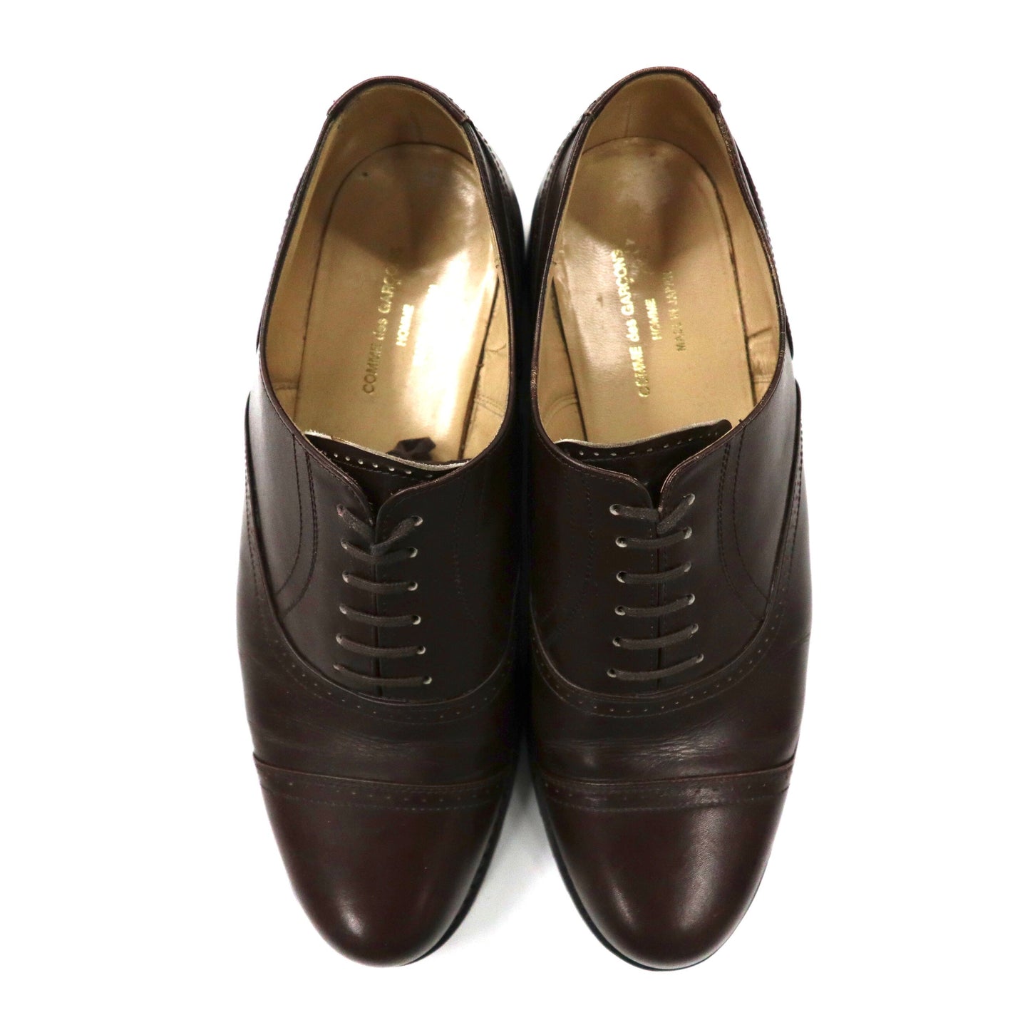 COMME des GARCONS HOMME ストレートチップ ドレスシューズ 25cm ブラウン レザー タンクソール 日本製