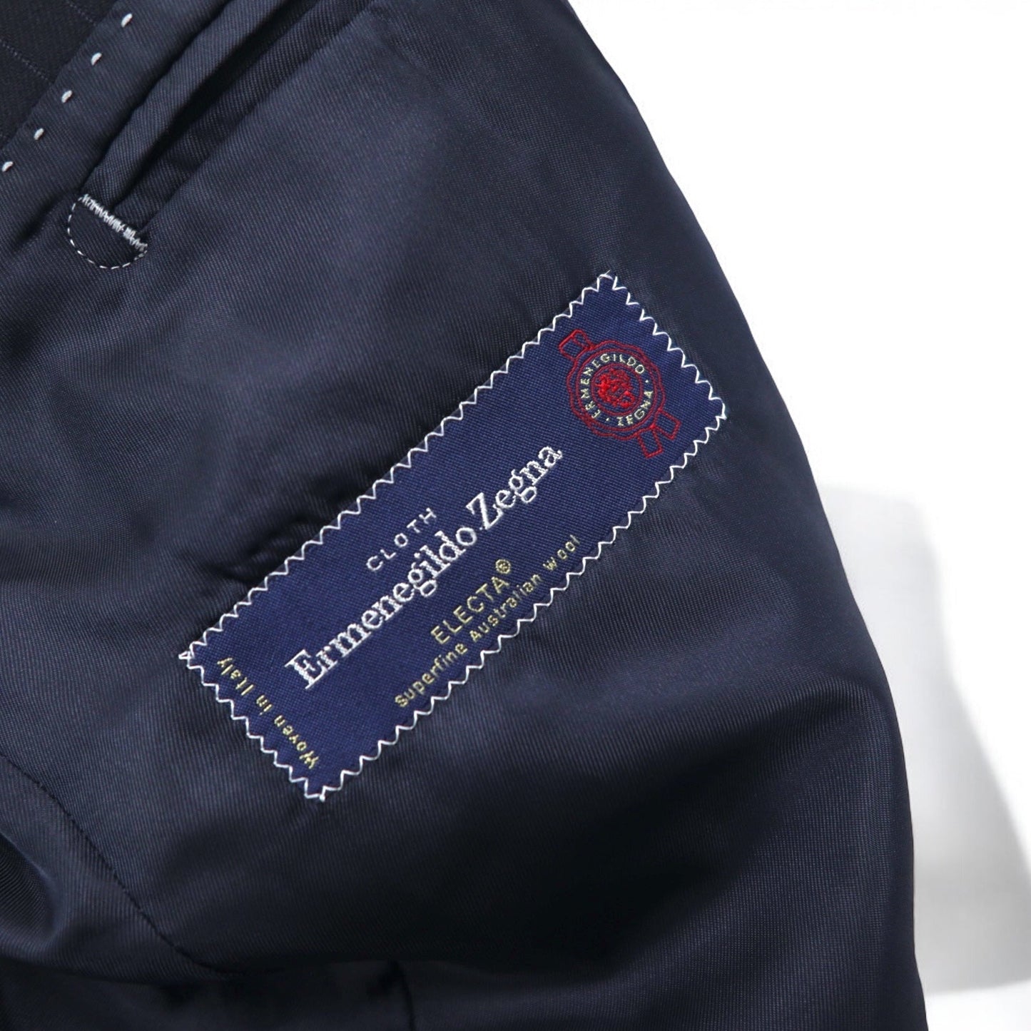 Ermenegildo Zegna 2B スーツ セットアップ S ネイビー ストライプ ウール Hai-Vaseron