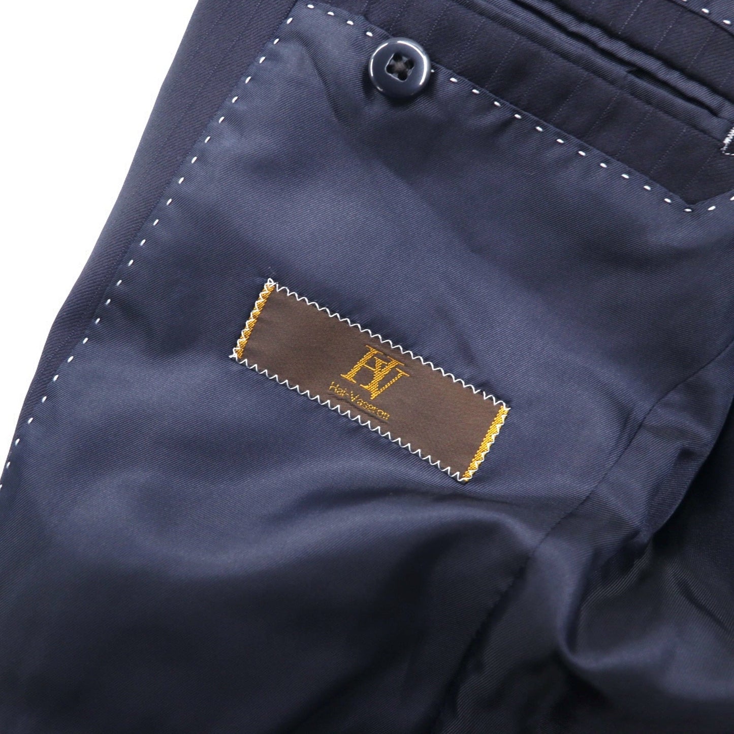 Ermenegildo Zegna 2B スーツ セットアップ S ネイビー ストライプ ウール Hai-Vaseron