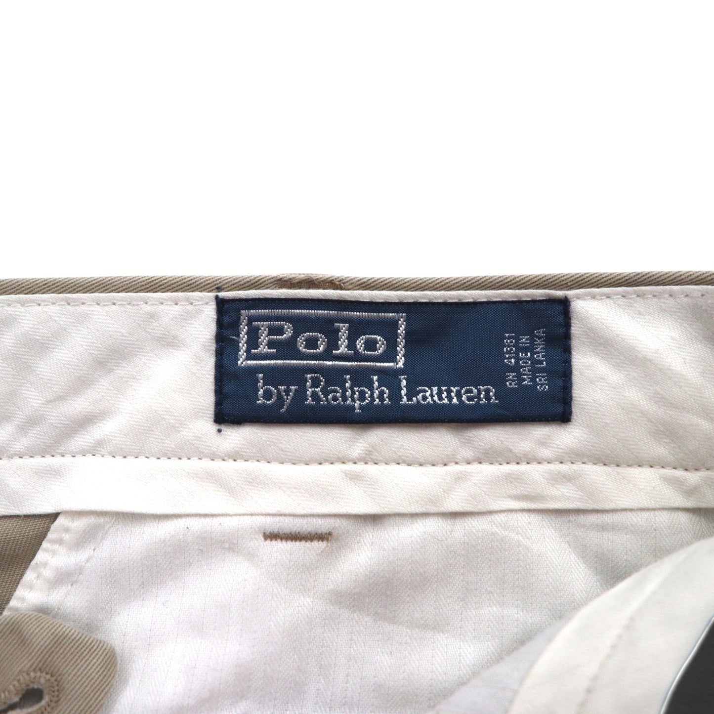 Polo by Ralph Lauren 90年代 ポロチノ ワイド テーパード チノパンツ XL ベージュ コットン
