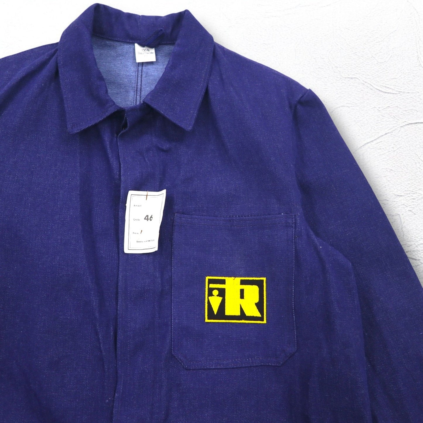 Vintage 70s Euro Work Jacket SANFOR 70年代 ドイツ製 デニム カバーオール ワークジャケット L デッドストック 未使用品