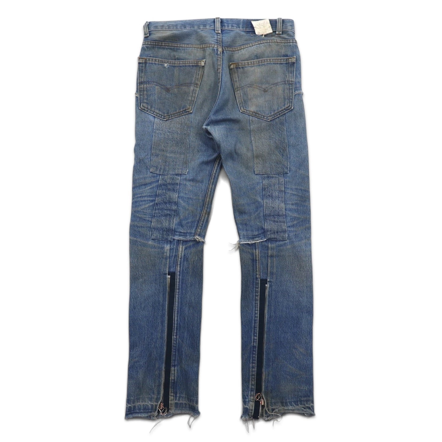YSTRDY’S TMRRW FLEA MARKET JEANS リメイク デニムパンツ USAヴィンテージ 再構築 ジーンズ M インディゴ ブルー コットン