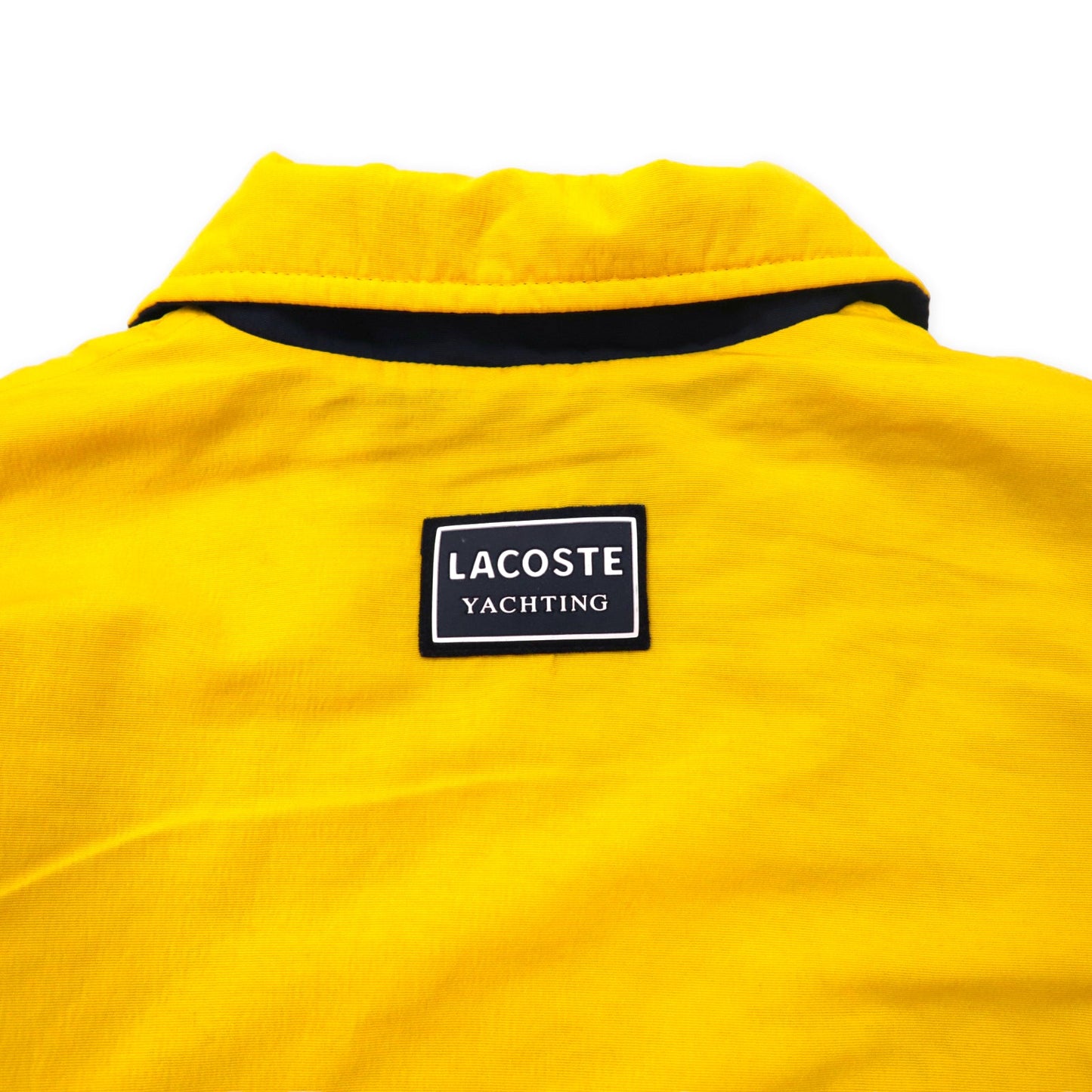 LACOSTE 90年代 インサレーションコート 40 イエロー ナイロン 中綿 ドローコード