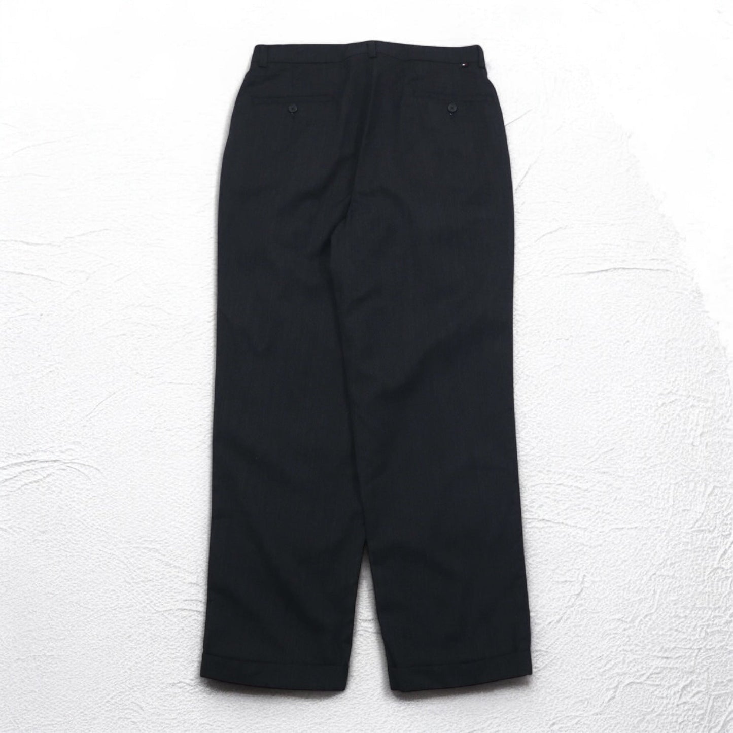 TOMMY HILFIGER ブルガリア製 00年代 タック ワイド スラックスパンツ M グレー ウール