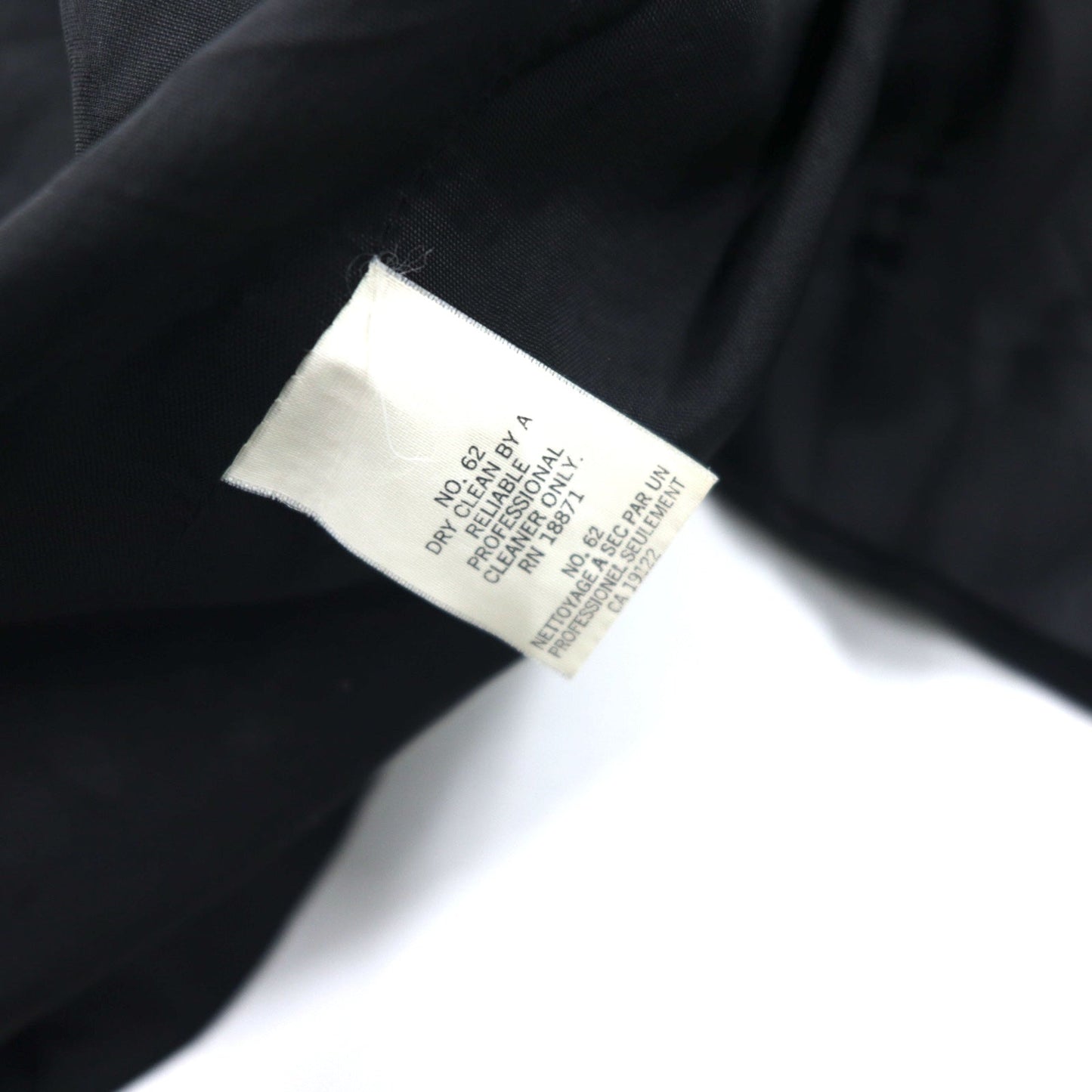 Vintage 90s made in USA Double-Breasted Blazer JH Collectibles ダブルブレスト ノーカラー テーラードジャケット XL ブラック レーヨン