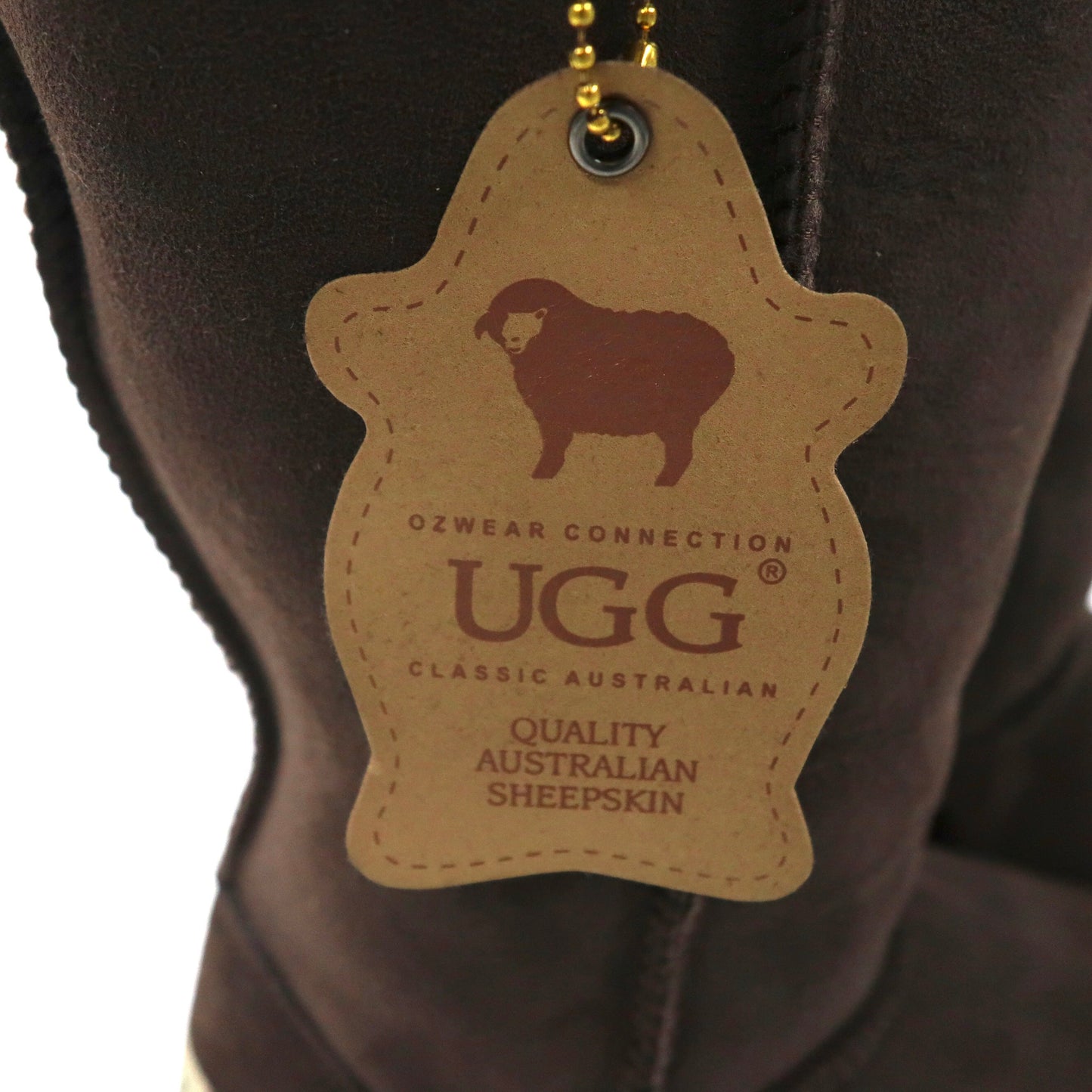 UGG ロングムートンブーツ 24.8cm ブラウン スエードレザー CLASSIC TALL II 未使用品