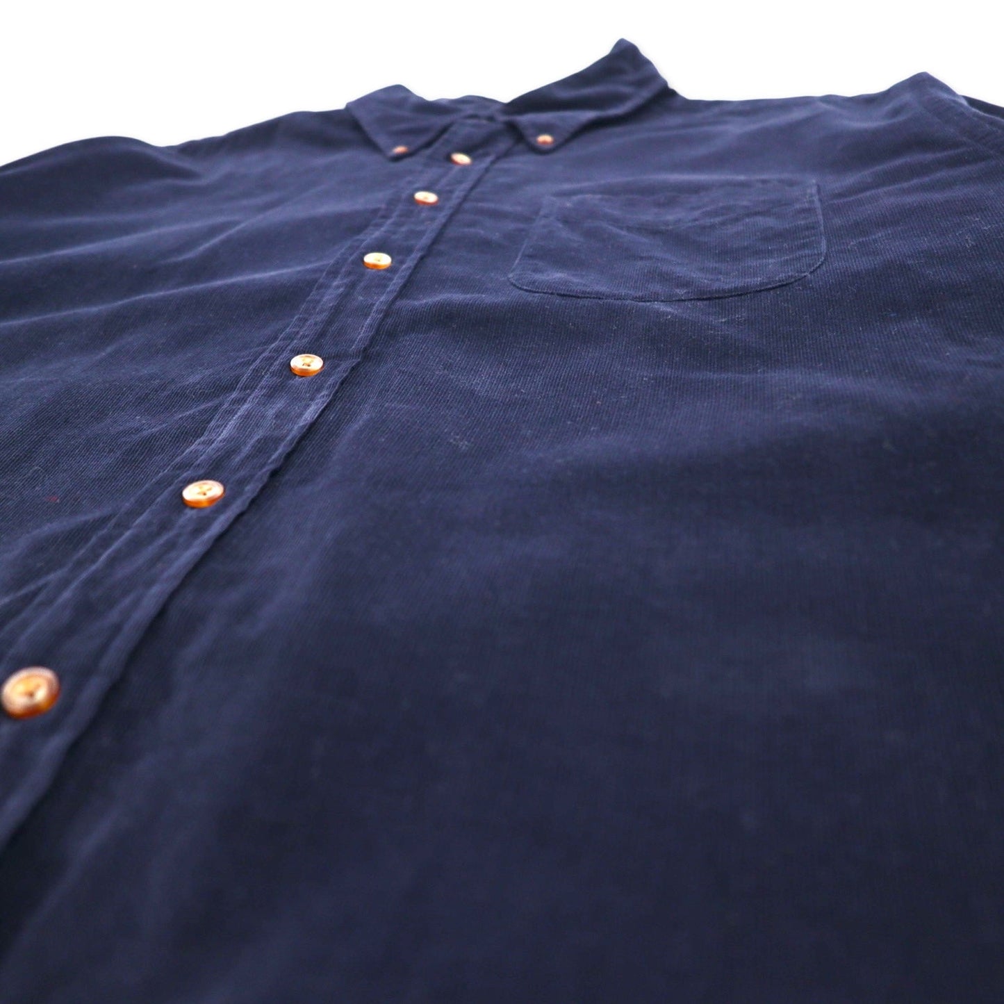 346 BROOKS BROTHERS コーデュロイ ボタンダウンシャツ XL ネイビー コットン