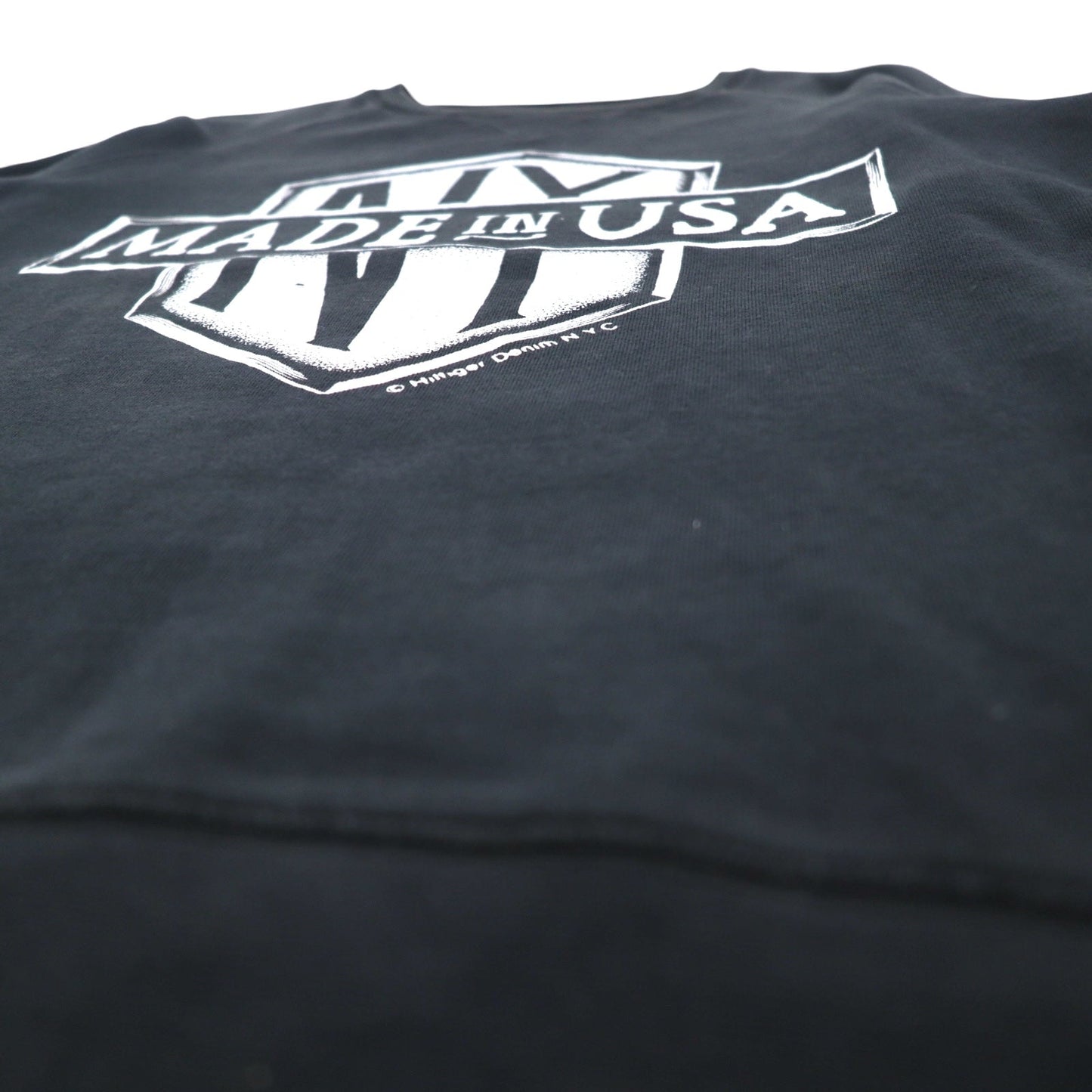 HILFIGER DENIM ( TOMMY HILFIGER ) NYプリント スウェット L ブラック people's place original トルコ製