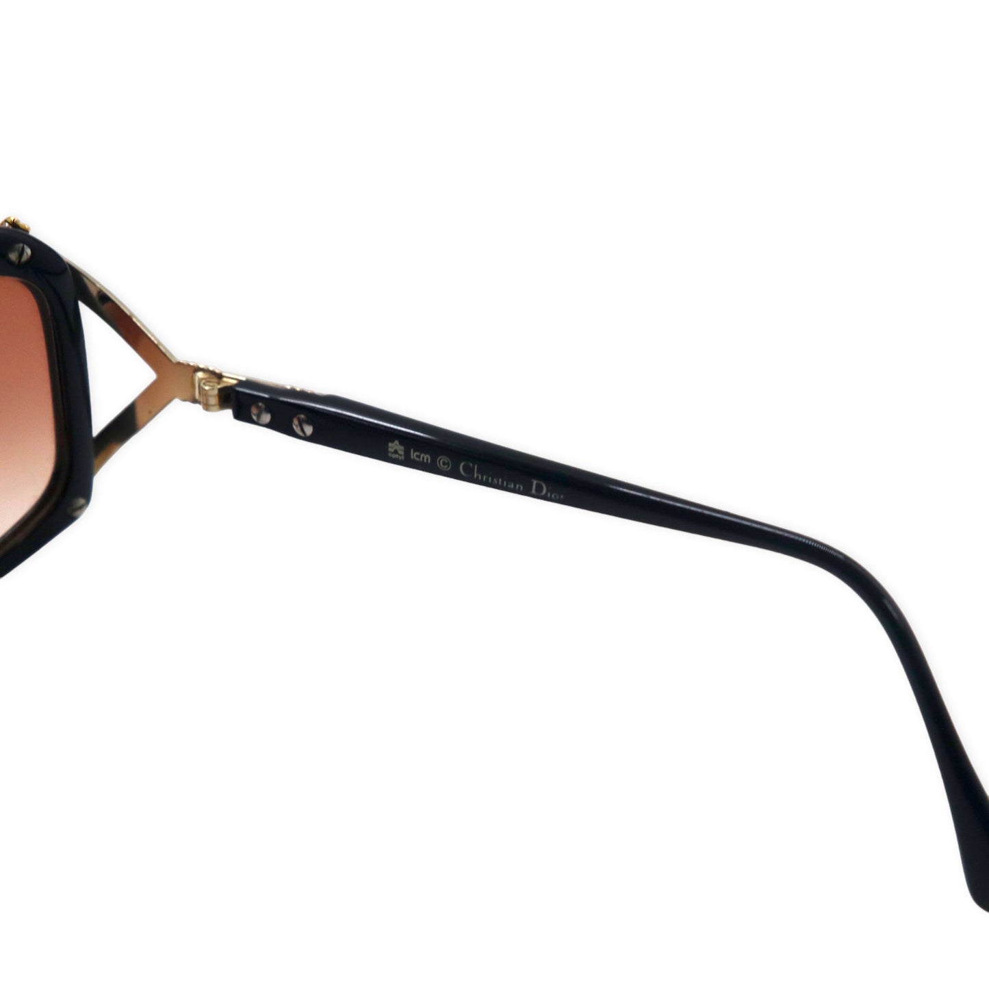 Christian Dior ドイツ製 サングラス スクエア ブラック グラデーションレンズ 2687 90 58-14  オールド