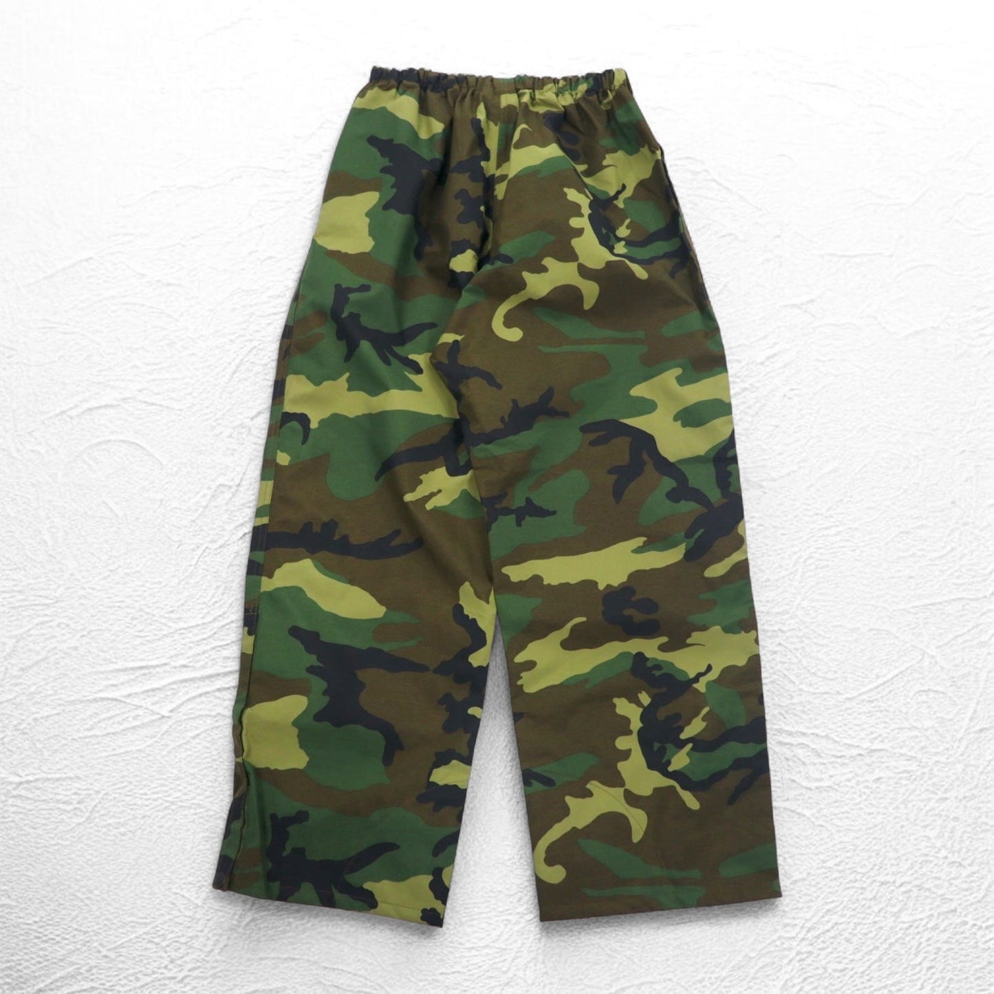 Vintage 90s Italian Army Tech Pants E.I. 90年代 イタリア軍 ミリタリー ナイロンパンツ レインパンツ M カーキ ウッドランド カモフラ 防水