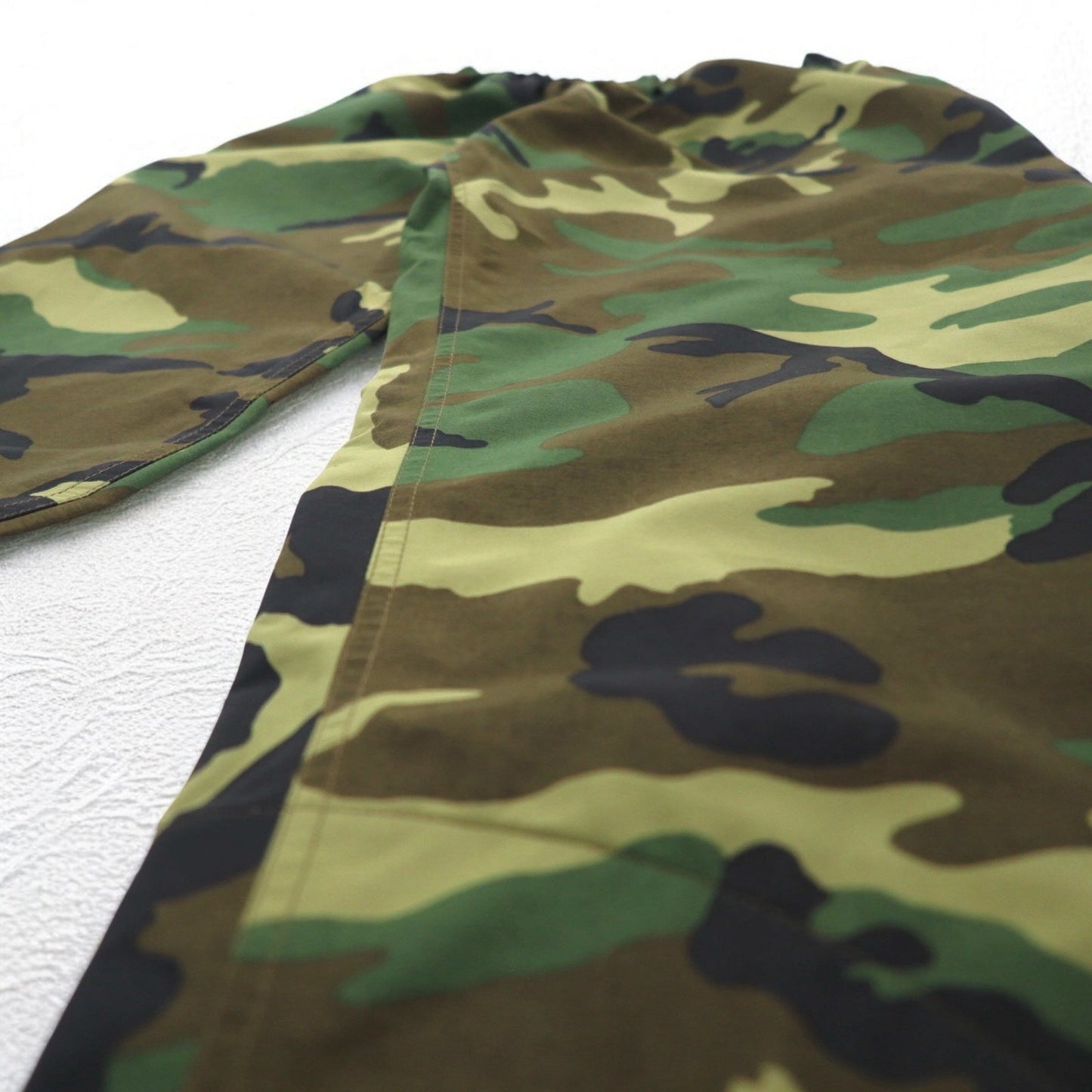 Vintage 90s Italian Army Tech Pants E.I. 90年代 イタリア軍 ミリタリー ナイロンパンツ レインパンツ M カーキ ウッドランド カモフラ 防水