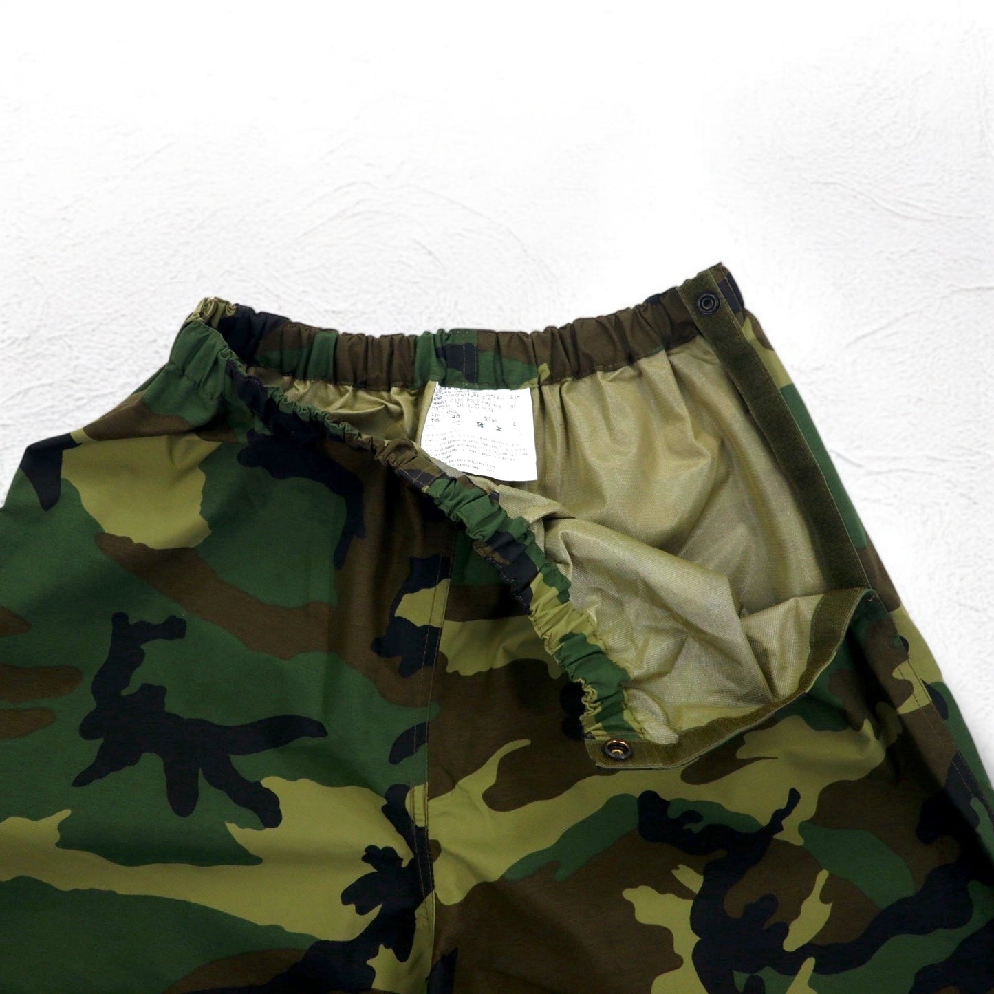 Vintage 90s Italian Army Tech Pants E.I. 90年代 イタリア軍 ミリタリー ナイロンパンツ レインパンツ M カーキ ウッドランド カモフラ 防水
