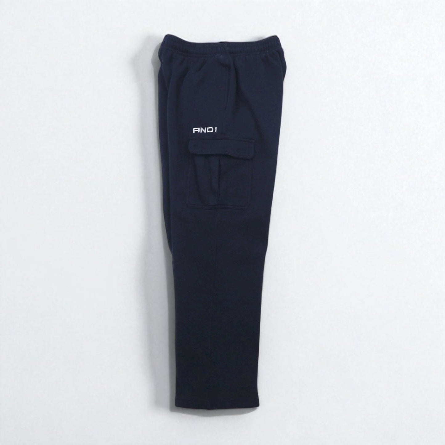 AND1 90年代 ワイド スウェットパンツ バギー カーゴパンツ M ネイビー コットン