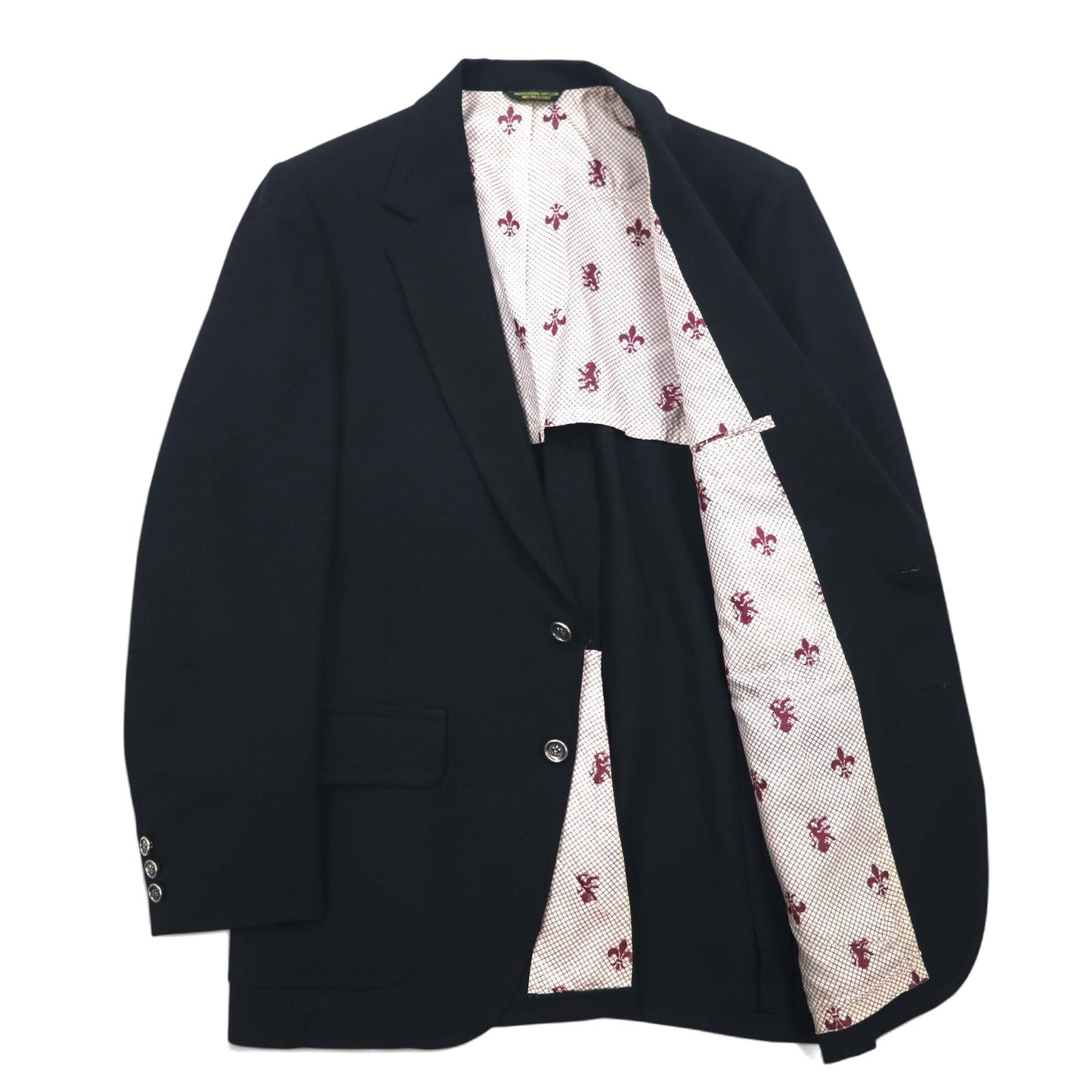 70年代 The JC Penney Comfort Blazer 2B テーラードジャケット ブレザー L ブラック ポリエステル