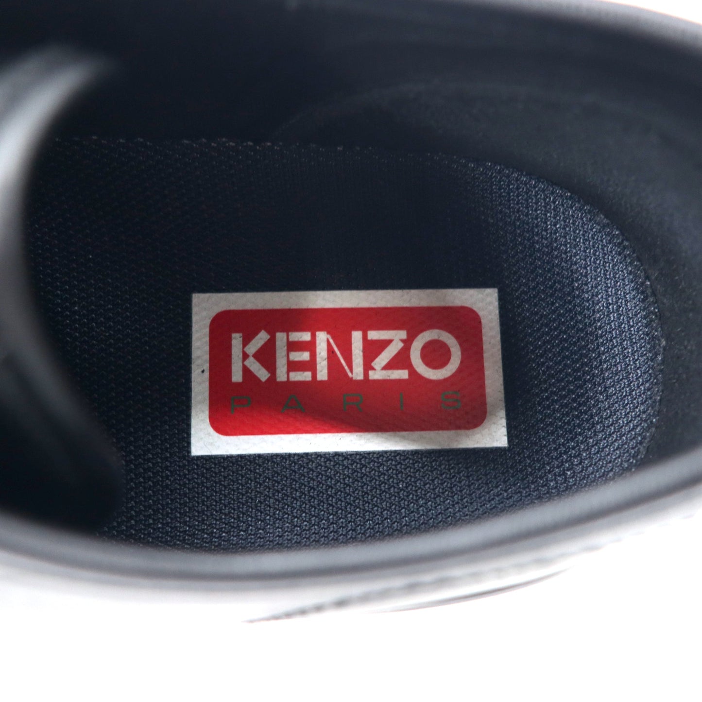 KENZO シェルトゥ レザースニーカー 27cm ブラック カーフレザー