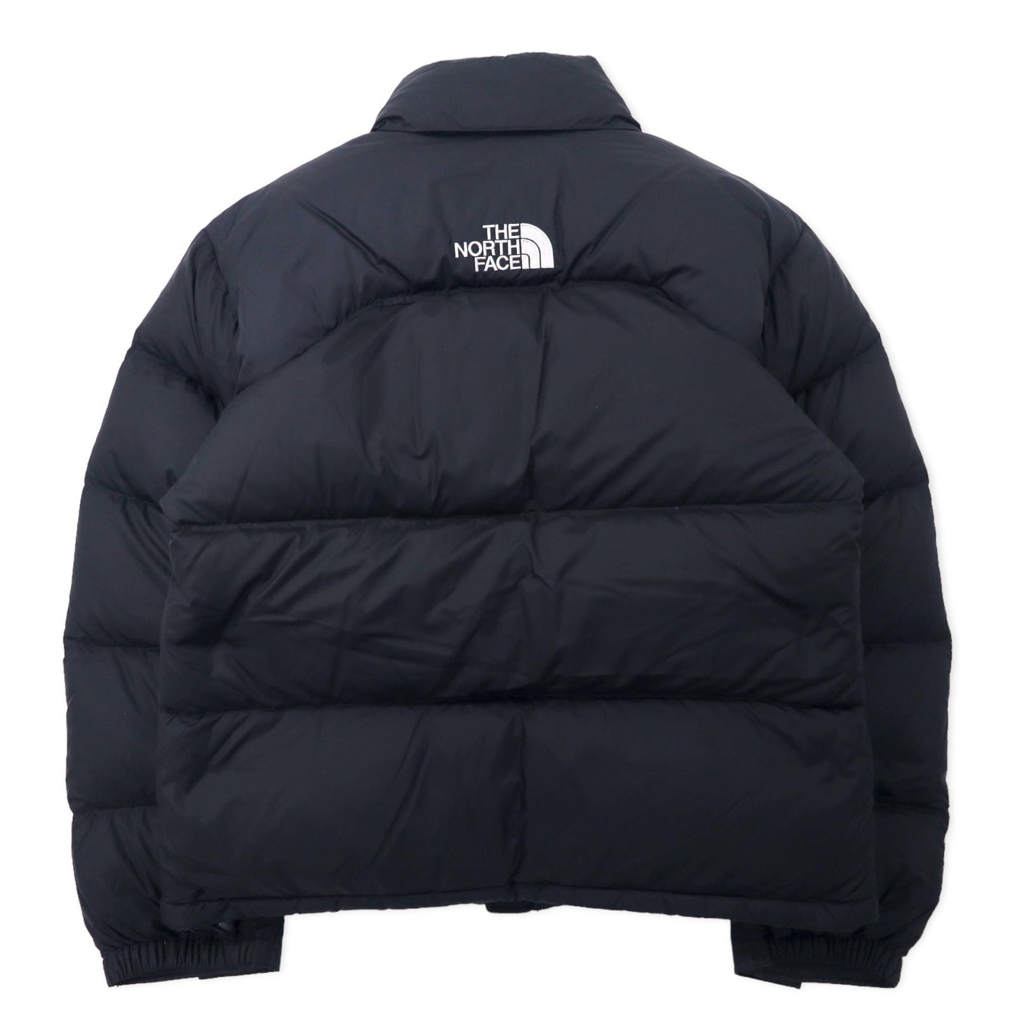 THE NORTH FACE センターロゴ刺繍 ヌプシ ダウンジャケット 700フィルパワー S ブラック ナイロン ロゴ刺繍 フード収納式 ND01586