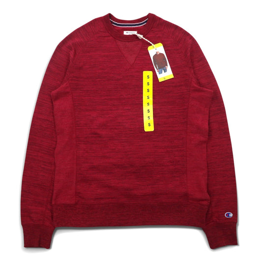 Champion フレンチテリークルー スウェット S レッド French Terry Crew 1296934 未使用品