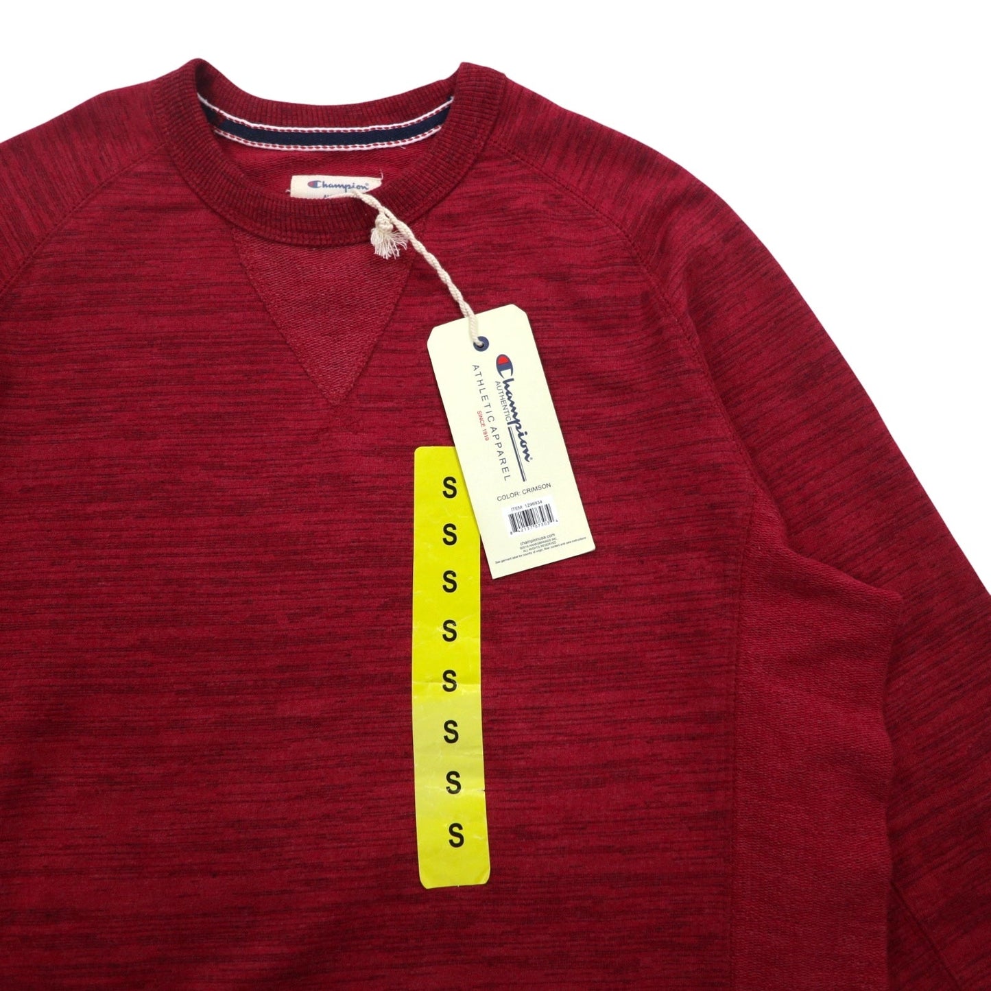 Champion フレンチテリークルー スウェット S レッド French Terry Crew 1296934 未使用品
