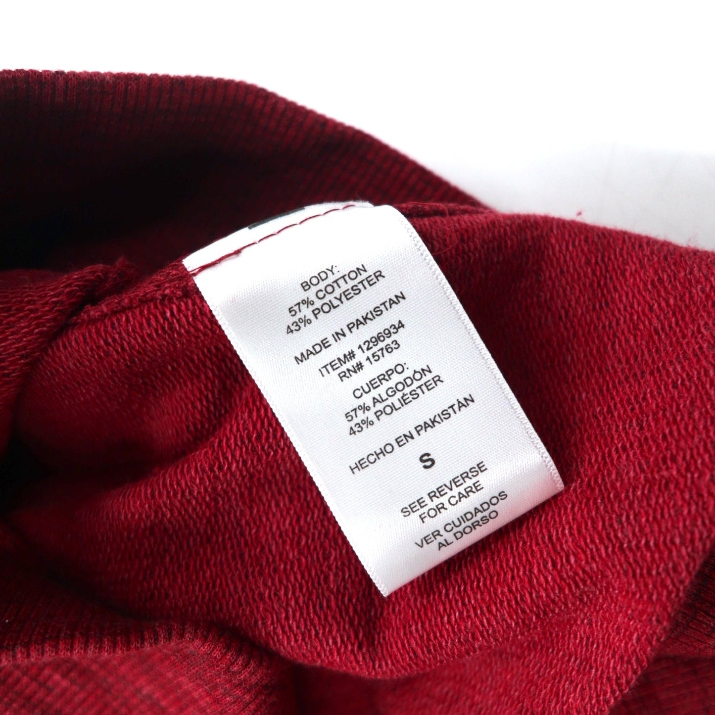 Champion フレンチテリークルー スウェット S レッド French Terry Crew 1296934 未使用品