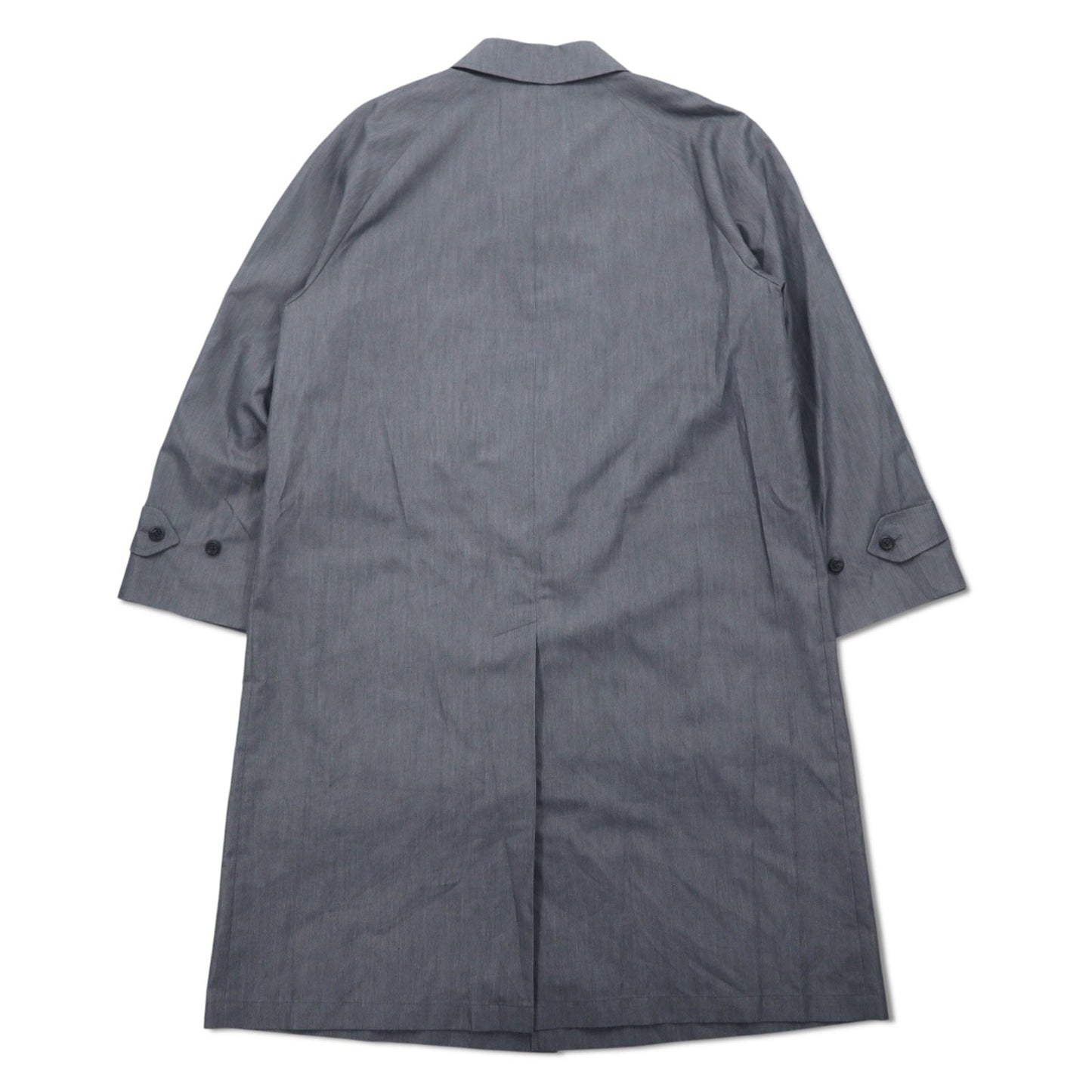 Vintage 80s Japan Made Trench Coat SANYO ステンカラーコート S グレー ポリエステル 日本製