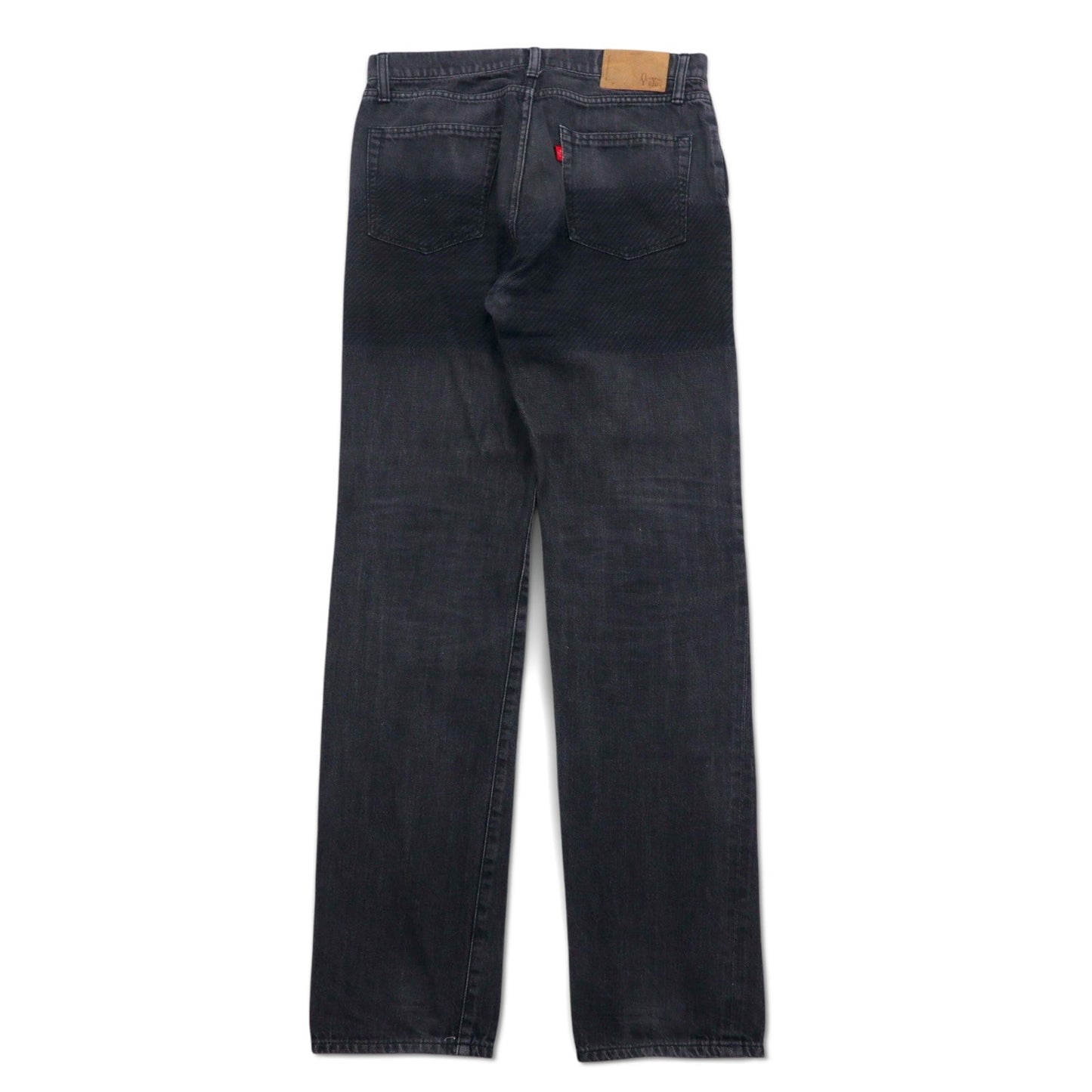 RYU 切替えデザイン ブラック デニムパンツ L コットン ボタンフライ 日本製