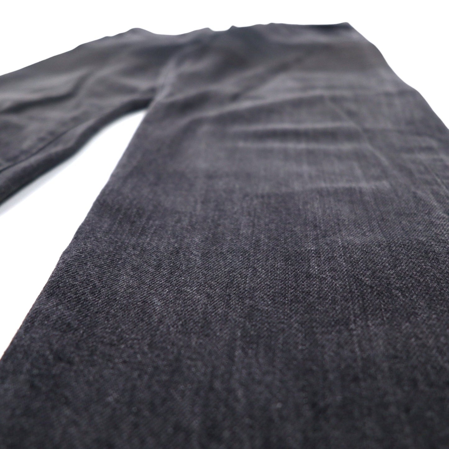 RYU 切替えデザイン ブラック デニムパンツ L コットン ボタンフライ 日本製