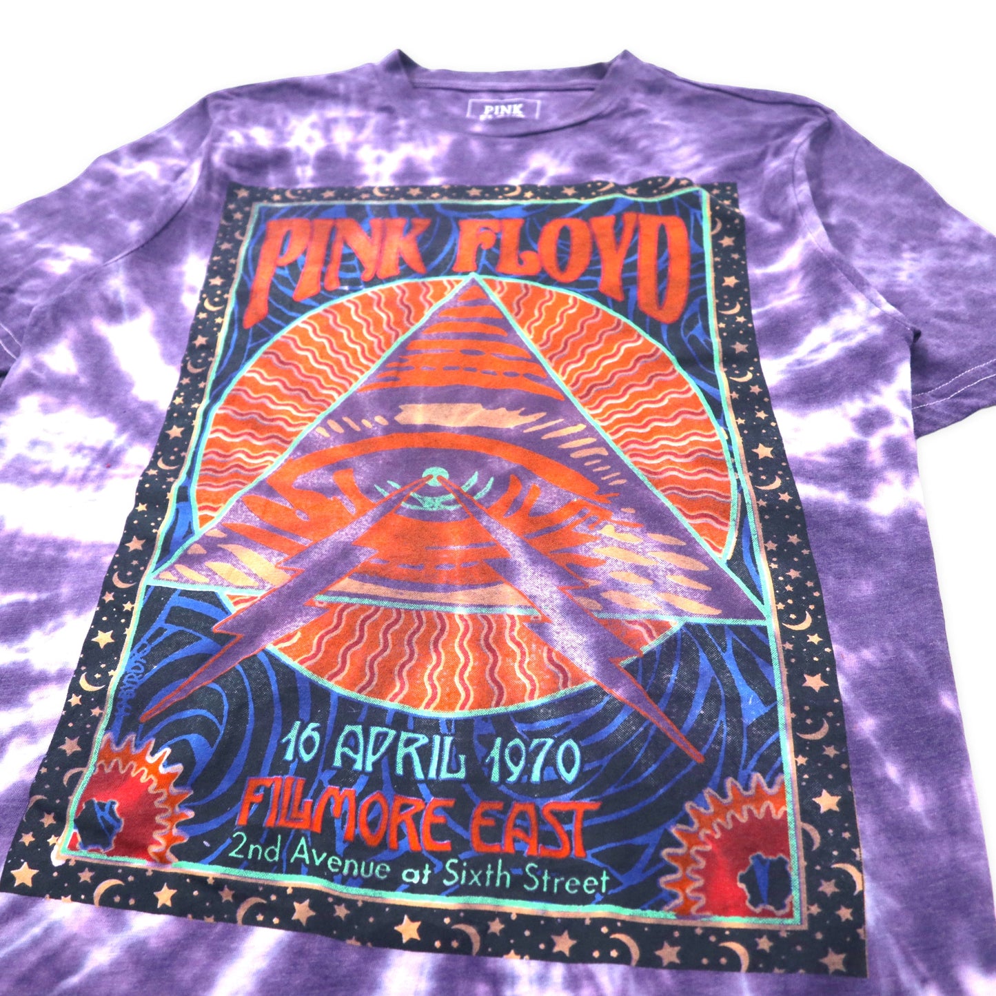 PINK FLOYD ピンクフロイド バンドTシャツ M パープル タイダイ コットン ロング丈 ビッグサイズ