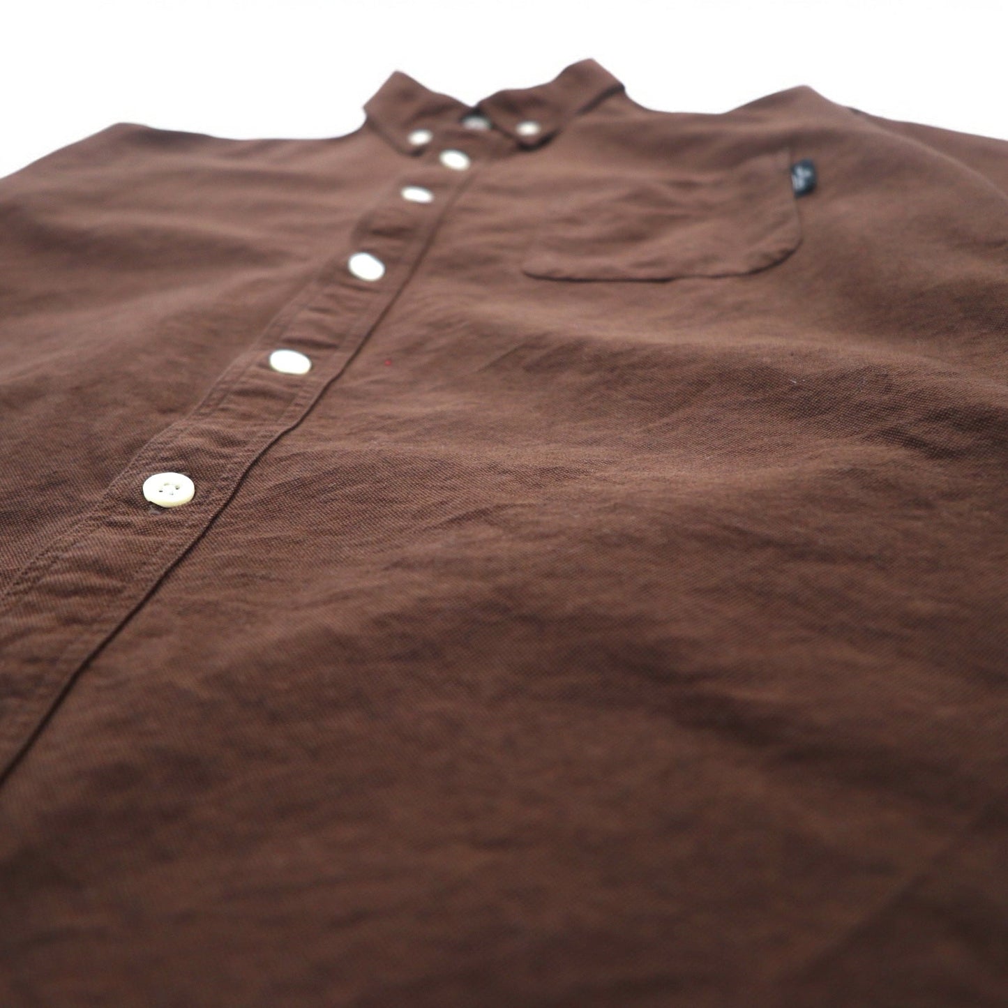 Mr.GENTLEMAN オックスフォード ボタンダウンシャツ S ブラウン コットン