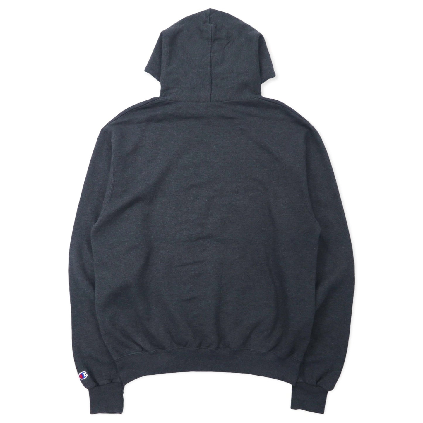 Champion ECO カレッジ プルオーバーパーカー L グレー コットン 裏起毛 Stony Brook School of Social Welfare ビッグサイズ