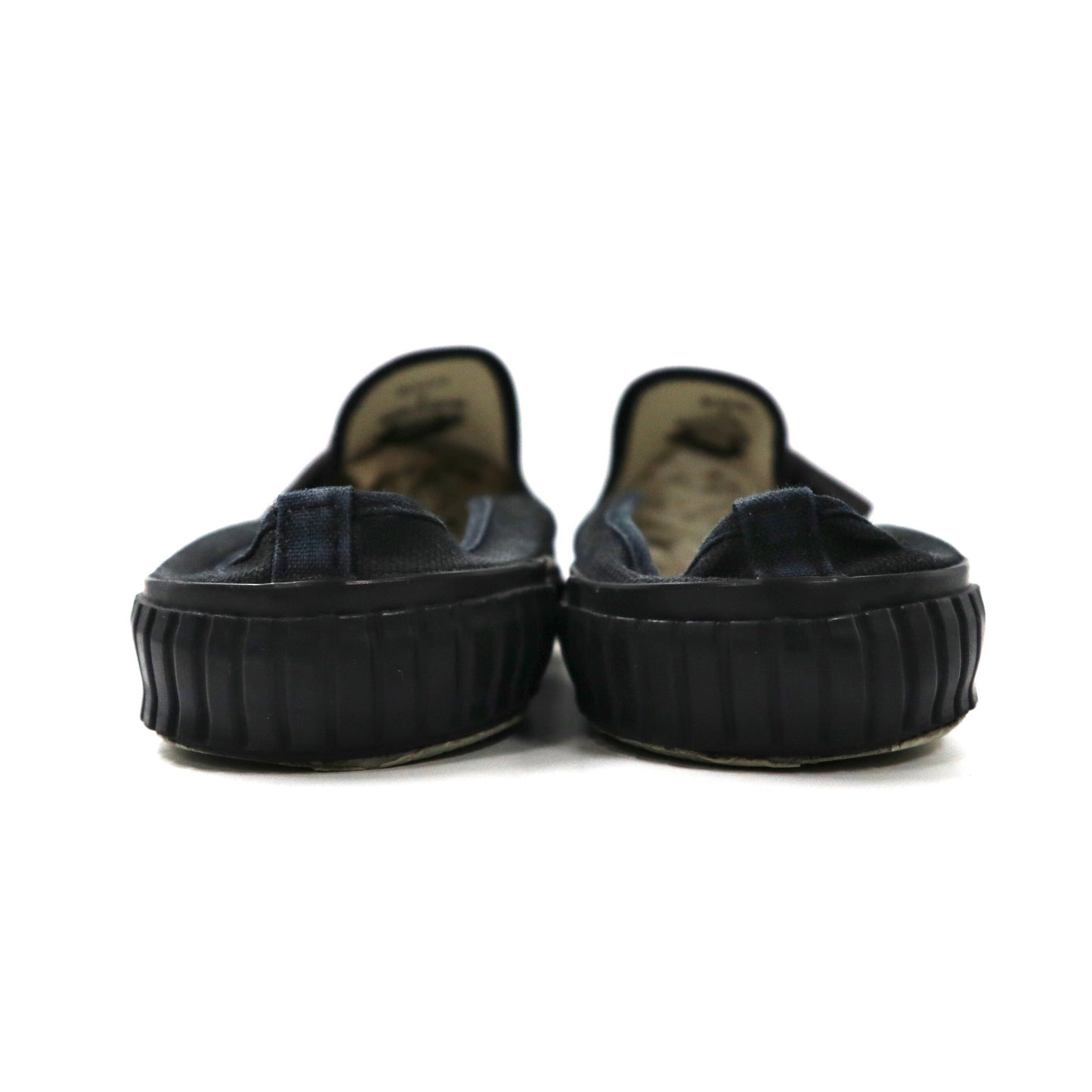 Hender Scheme タッセルローファー ミュール 27.5-28cm ブラック キャンバス PARALLEL / PEAK with tassels 8AHR 日本製