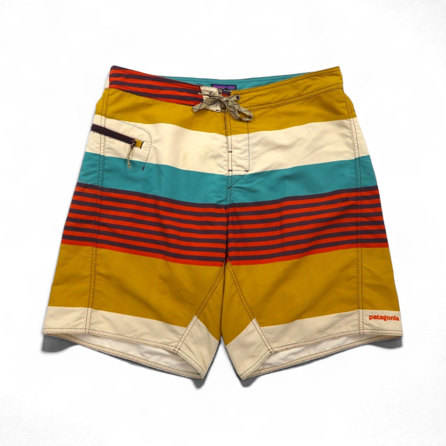 patagonia ウェーブフェアラー ボードショーツ Wavefarer Board Shorts ハーフパンツ L マルチカラー ボーダー ナイロン 86557