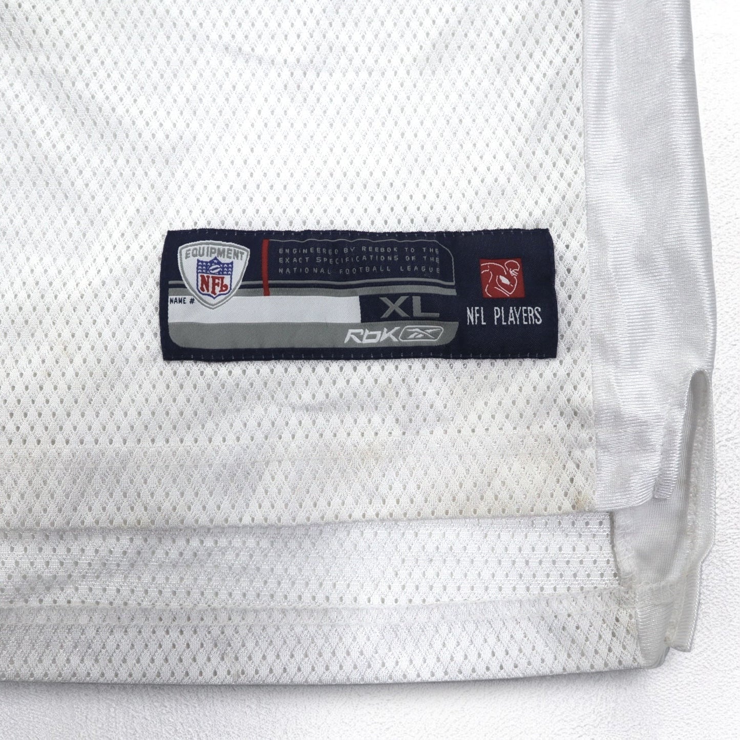 Reebok ゲームシャツ XL ホワイト オレンジ ポリエステル メッシュ ナンバリング NFL ベンガルズ