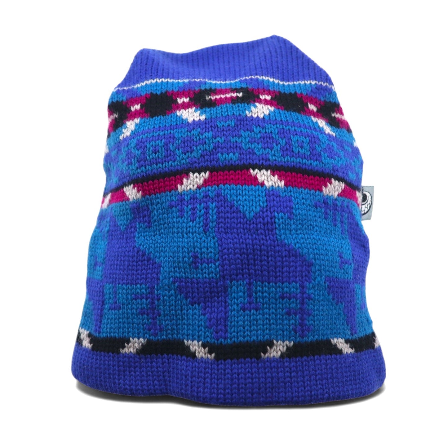 90年代 USA製 IGLOOS ノルディック柄 ニット帽 ビーニー ブルー ウール