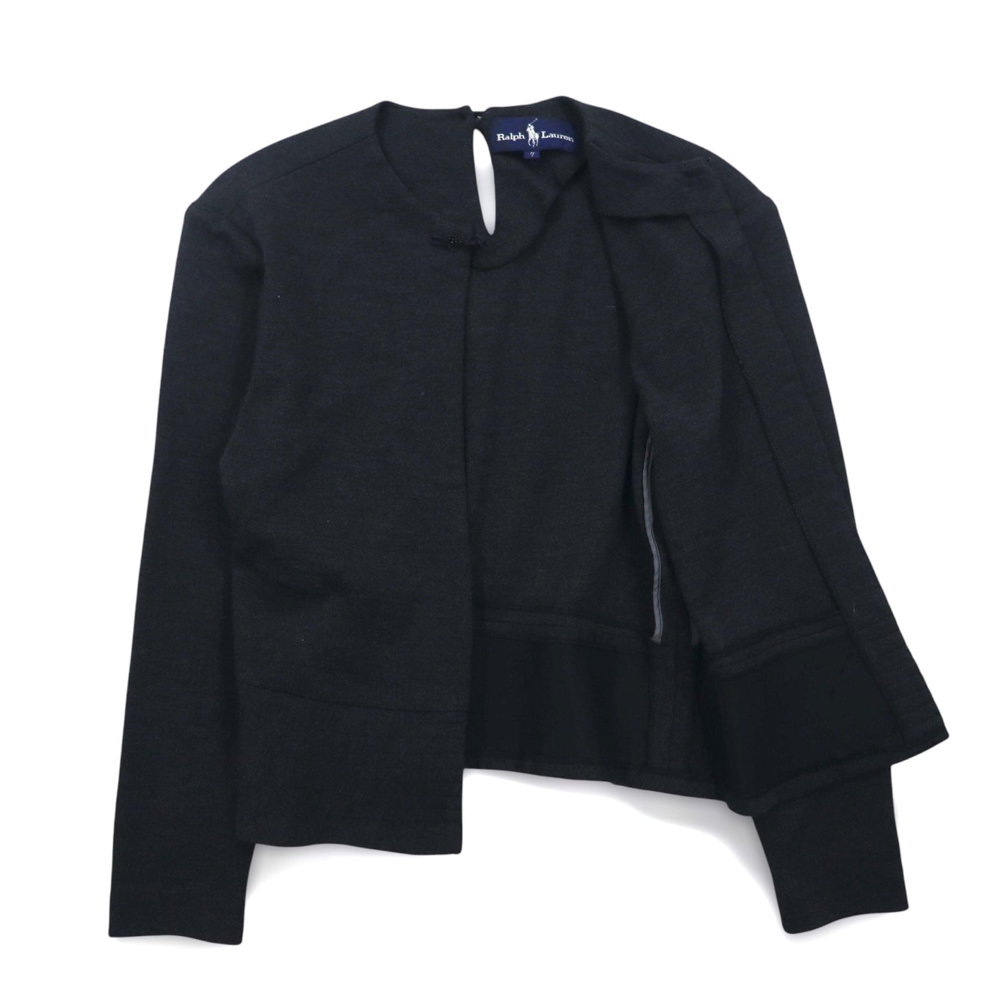 Ralph Lauren 90年代 チャイナボタン ボレロ ジャケット カーディガン S グレー ウール