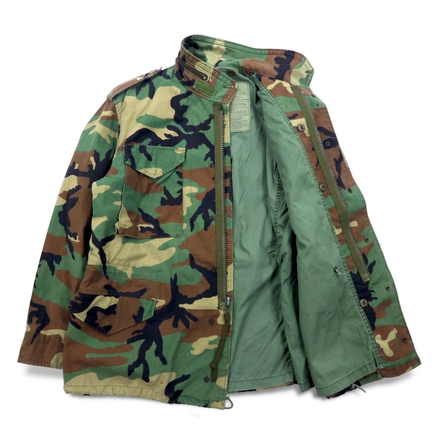 US ARMY 米軍 90年代 M-65 フィールドジャケット M カーキ カモフラ ミリタリー 8415-01-099-7835