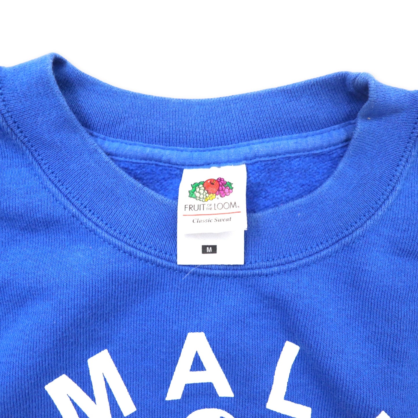 FRUIT OF THE LOOM モロッコ製 スウェット M ブルー コットン アンカー AMALFI ITALIA ヨーロッパライン