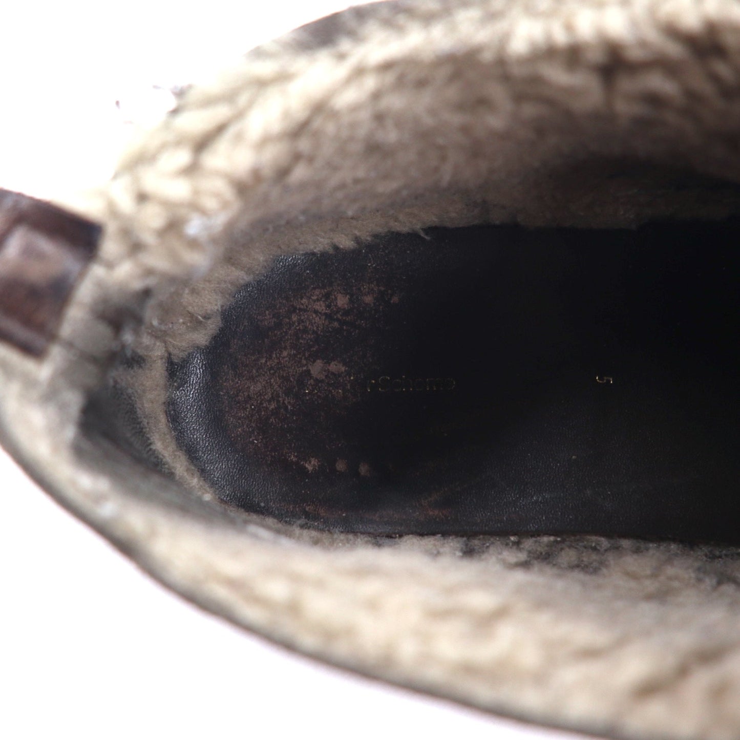 Hender Scheme ムートンレース シューズ 27-27.5cm ブラウン mouton lace 裏ボア レザー