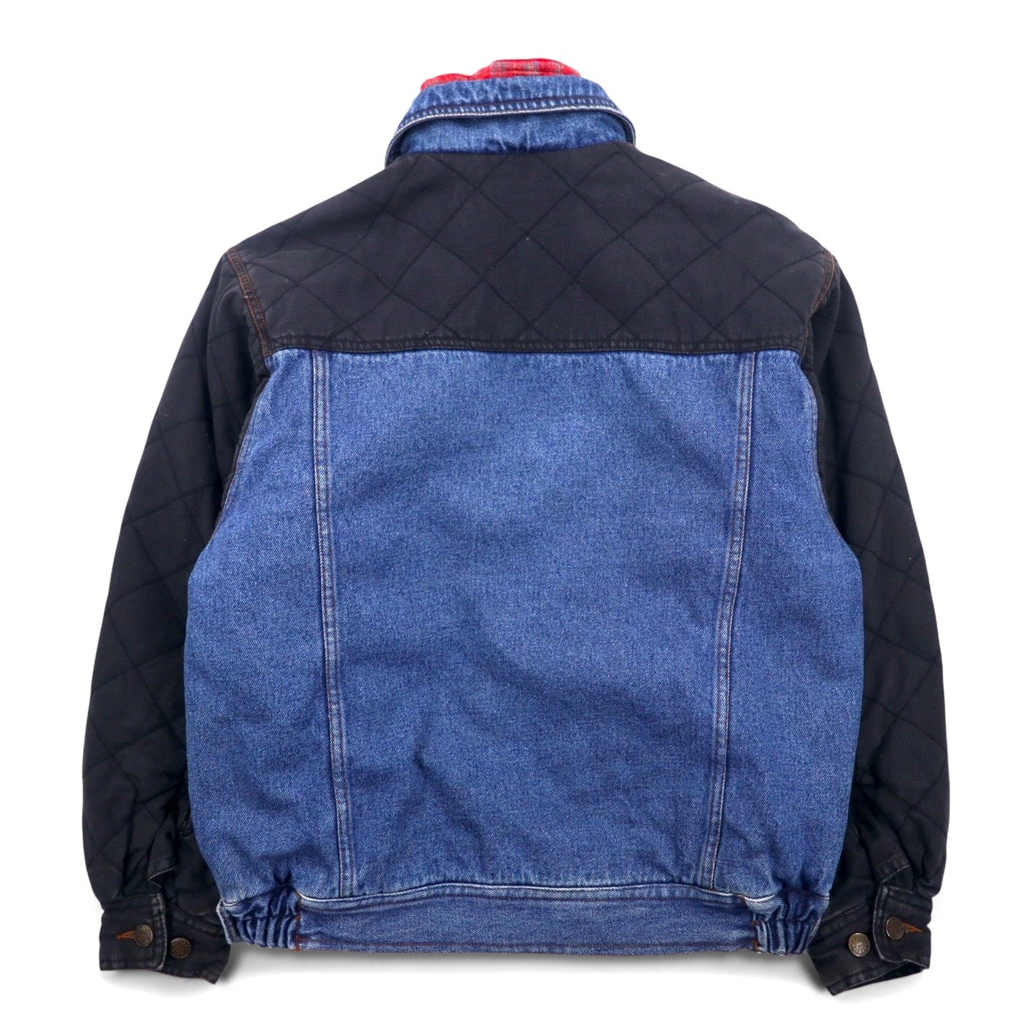 90年代 RUGGED GEAR レイヤード デニムジャケット Gジャン L インディゴ ブルー ブラック キルティング コットン