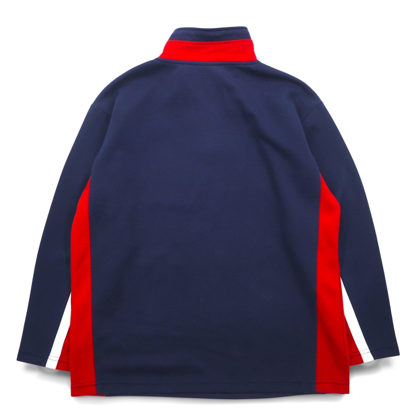 Champion 90年代 ハーフジップ スウェット L ネイビー コットン スクリプトロゴ プリント