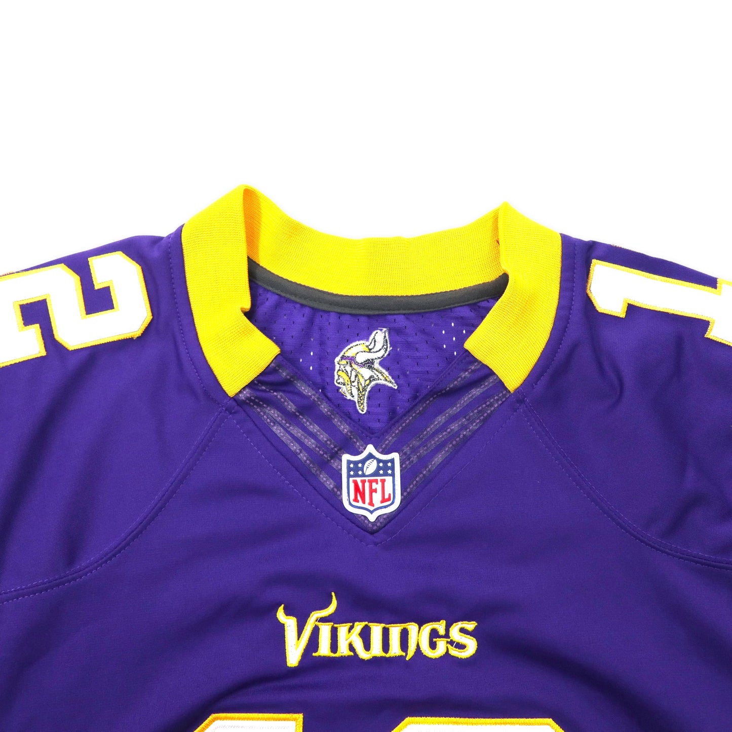 NIKE NFL ゲームシャツ 48 パープル ポリエステル メッシュ VIKINGS ナンバリング HARVIN ビッグサイズ