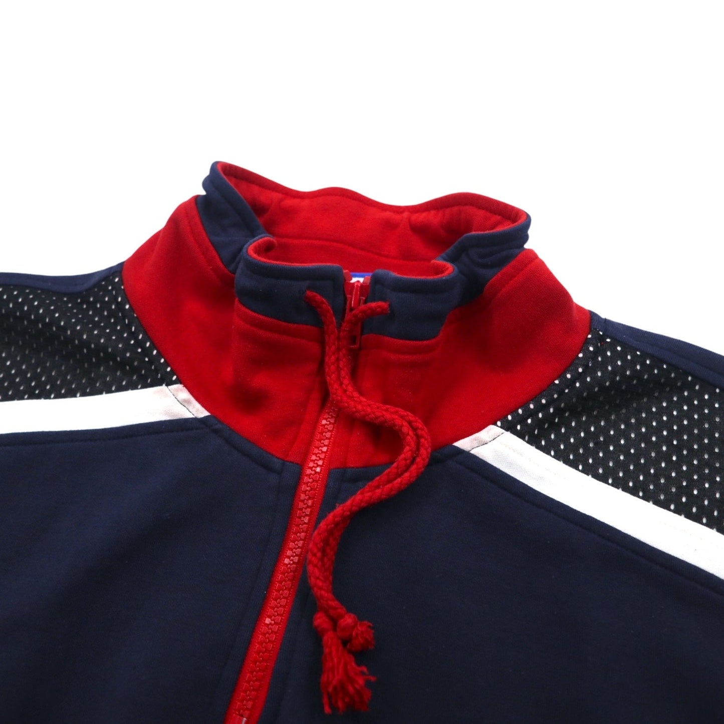 Champion 90年代 ハーフジップ スウェット L ネイビー コットン スクリプトロゴ プリント