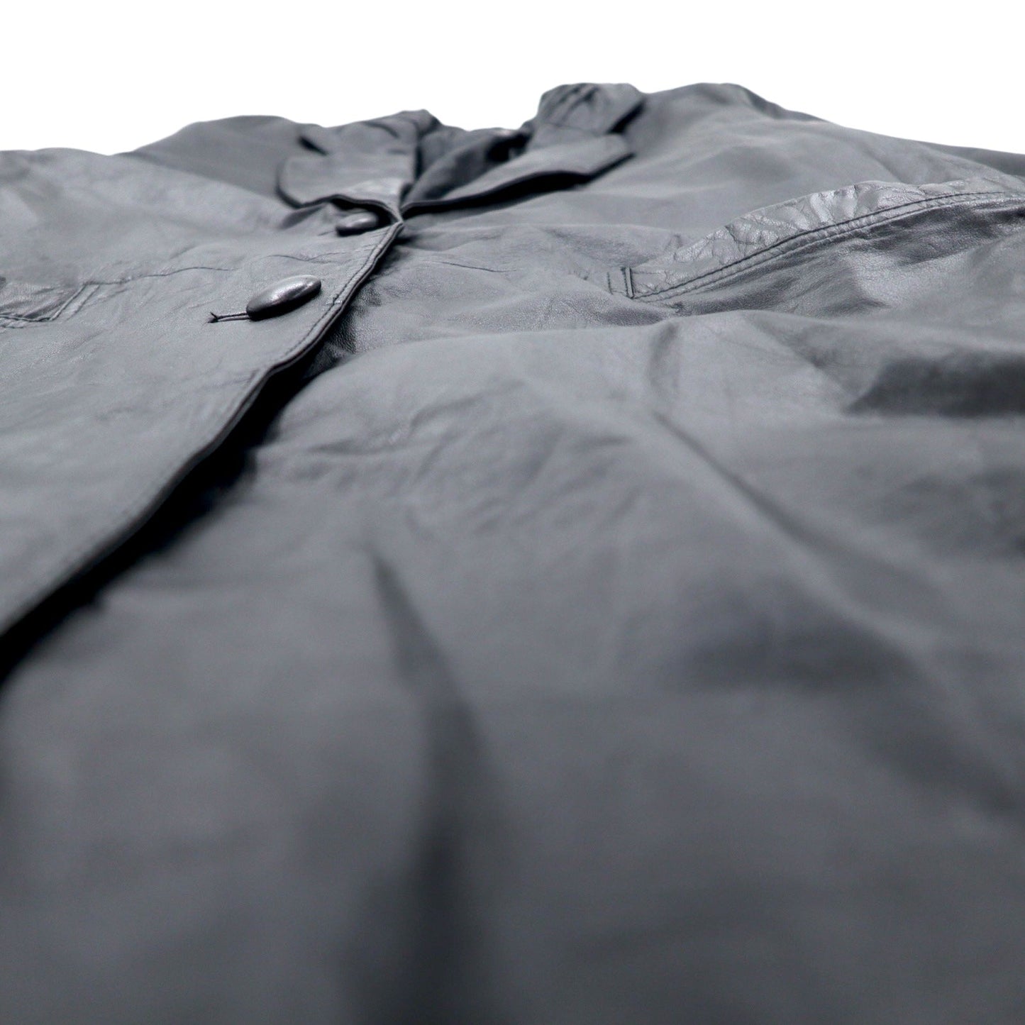 90年代 GLOBAL IDENTITY G-Ⅲ LEATHER レザー チェスターコート M ブラック レザー 裏地ペイズリー